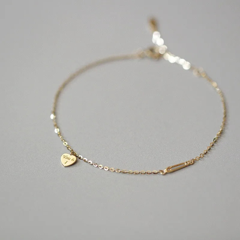 You & I Heart Bracelet