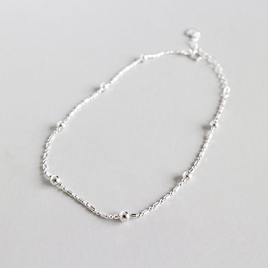 Simple Tube Ball Chain Anklet