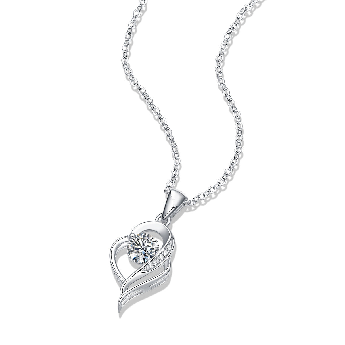 Moissanite CZ Irregular Heart Necklace